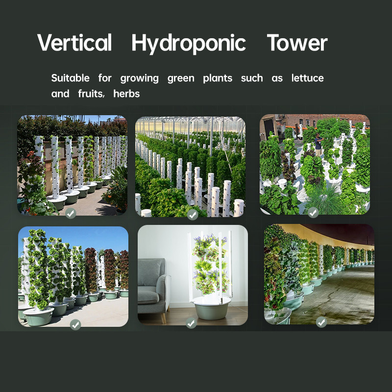 Home Use Indoor Garden Soilless Hydroponic System Grow Tower 5/7/9 Layers With Light