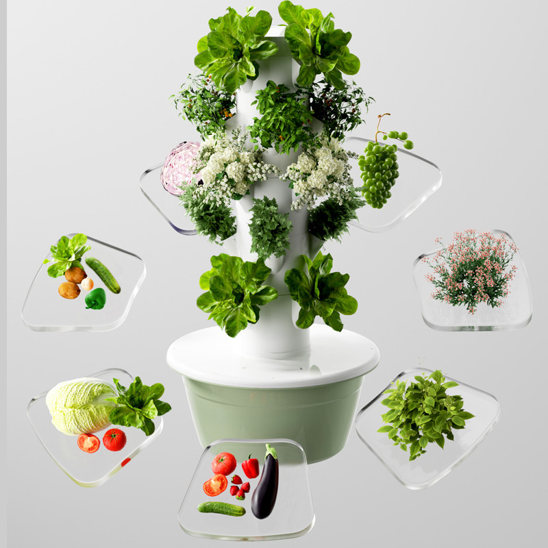 Home Use Indoor Garden Soilless Hydroponic System Grow Tower 5/7/9 Layers With Light